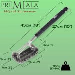 Vital statistics for the Premiala Stainless Steel Grill Brush