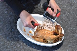 Using the Premiala meat claw to shred chicken